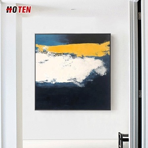 Dipinto Murale Nordico per Soggiorno, Dipinto a Mano su Tela, Moderno Astratto con Abbinamento di Colori, Decorativo, Dimensioni Personalizzabili, Pittura a Olio - Product Image 2