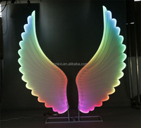 Offre Spéciale métal ailes d'ange toile de fond ailes de papillon lumières décoratives LED lumineuses pour la décoration de scène