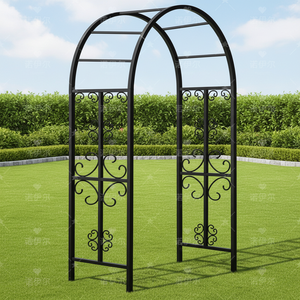Nouveau <span class=keywords><strong>fer</strong></span> arc fleur support escalade support Villa jardin parc cour chez l'habitant plante support mariage arc - Product Image 6
