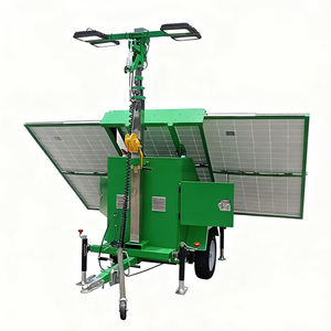 LEDソーラー照明タワーポータブル折りたたみ式デザイン、ソーラー電源 & バックアップバッテリー、キャンプ/道路工事に理想的 - Product Image 6