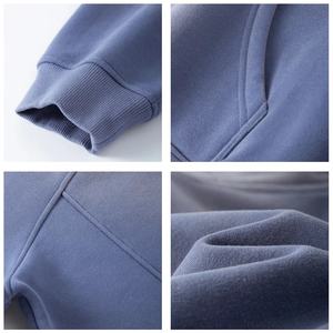 Sudadera con Capucha Corta de Mezcla de Algodón con Forro Polar y Lavado Ácido Vintage, Estilo Casual para Mujer, Temporada de Invierno, TKAN471D - Product Image 3