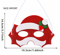 Masques de fête de Noël amusants en forme de cerf doré, de sapin et de renne, masques demi-visage pour fêtes de fin d'année