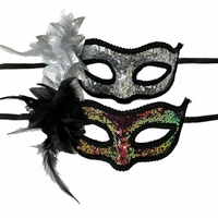 Masques de mascarade pour femmes, masques vénitiens à paillettes, masques demi-visage à fleurs, costumes de carnaval, décorations pour bal de promo
