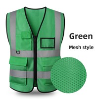 Gilet de sécurité respirant en maille avec bande réfléchissante, résistant aux UV et lavable en machine, chemise d'uniforme de sécurité