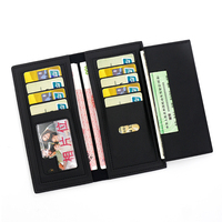 Dompet Pria Korea Model Baru Sederhana, Anti Air, Bahan Polyester, Motif Embos, Penjepit Uang, Kapasitas Besar, Banyak Slot Kartu