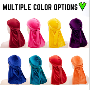 Chapeaux à capuche en velours <span class=keywords><strong>Durag</strong></span> coloré Hip Pop pour homme - Product Image 2