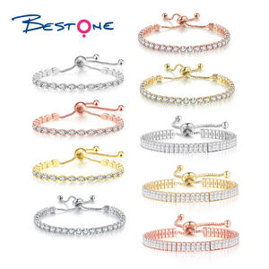 Luxury 18K Gold Plated Geometric <b>Crystal</b> <b>Bracelet</b> Personality Sparkling Cubic Zircon Tennis Chain Bangle <b>Bracelet</b> - Product Image 2