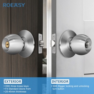 Roeasy Stainless Steel <strong>Door</strong> <strong>Knobs</strong> with Double Sided Zinc Alloy Cylinder Key Lock for Bedroom Gym &amp; Hotel Use - Product Image 6