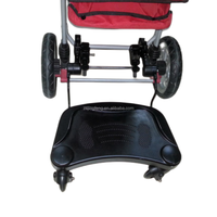 Vente chaude Pp Noir Debout Enfants Buggy Conseil Pour Poussette Enfants Buggy Roue Conseil Bébé Poussette Accessoires