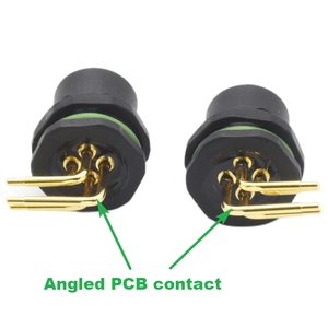 Kết nối không thấm nước Thông Tư công nghiệp điện Angled bảng điều chỉnh gắn vách ngăn nữ ổ cắm M12 kết nối <span class=keywords><strong>4</strong></span> pin S mã - Product Image 4