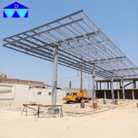 Structure de toit de station-service en acier sur mesure, résistante, pour abri de pré-terrain
