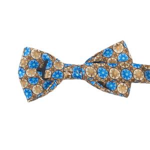 Новый дизайн ручной работы натуральный мужской Красочный геометрический шелковый галстук-бабочка для вечеринки - Product Image 2