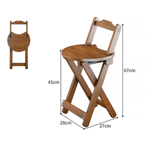 <span class=keywords><strong>Tabouret</strong></span> en bois massif pliable personnalisé en usine chaise de mobilier de salon design simple moderne <span class=keywords><strong>tabouret</strong></span> de bar pour boutique de thé au lait café - Product Image 6