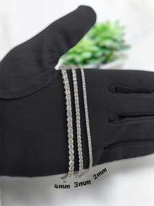 <span class=keywords><strong>Bracciale</strong></span> Tennis SMOB VVS1 in Moissanite 2-4MM, <span class=keywords><strong>Argento</strong></span> <span class=keywords><strong>925</strong></span> Unisex, Testato come Diamante, Design Moderno Classico - Product Image 2