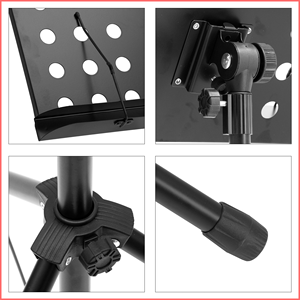 MS-34P all'ingrosso regolabile in altezza in metallo pieghevole supporto musicale robusto, leggio musicale per band play - Product Image 5