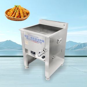 Friggitrice Verticale Commerciale a Gas GPL con Una Vasca e Doppia Temperatura per Patatine Fritte e Chips - Product Image 1