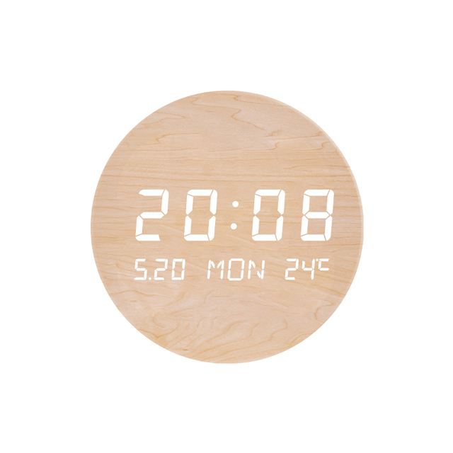 Hot Sell Simple Modern LED Digital Wall Clock with Calendar and Temperature  for Decoration