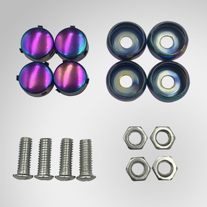 Vis et clips de plaque d'immatriculation de voiture en acier inoxydable, colorés, antivol, pour remplacement, réparation, usage général - Product Image 2