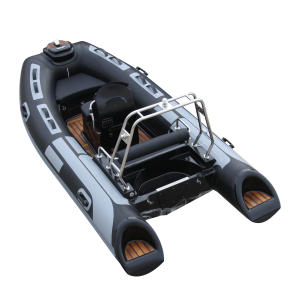 Bote RIB Semirrígido de Velocidad de 340 cm de Fibra de Vidrio e Hypalon <span class=keywords><strong>con</strong></span> Certificación CE, Incluye <span class=keywords><strong>Motor</strong></span> de Remo Inflable de PVC para Actividades Acuáticas - Product Image 4