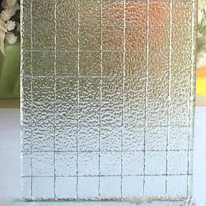 Building Door Clear Colored Nashiji Pattern 6mm Thickness Wire Reinforced Glass