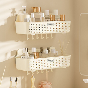Handy Wall-mounted Bathroom Storage Rack 60X70cm Rectangular Multi-functional Cosmetic Organizer for Home Use - Product Image 2