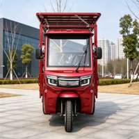 Tuk-tuk d'exportation à essence, double étage, carrosserie ouverte et moteur vertical refroidi par eau pour le transport de passagers