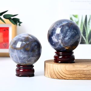 New Arrival High Quality Natural Gemstone Crystal Healing <b>Stone</b> Wood <b>Painting</b> <b>Stone</b> Crystal Ball - Product Image 2