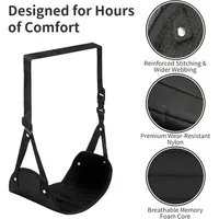 Repose-pieds d'avion en fibre de polyester réglable et portable, avec support large pour les longs trajets, le bureau et les voyages