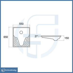 Smavit 55x65x15cm Pentola Turca in Acciaio Porcellanato - Product Image 2