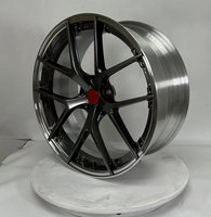 Neue Geruida Gunmetal Polierte Felgen mit Fünf-Speichen-Design aus Geschmiedetem 6061 T6 Aluminium-Legierung S4-00069 18-24 Zoll Maßanfertigung
