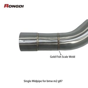 Tubo Intermedio de Acero Inoxidable 304 para Sistema de Escape BMW M2 G87 S58 3.0T 2023 con Soporte, Pieza Automotriz - Product Image 6