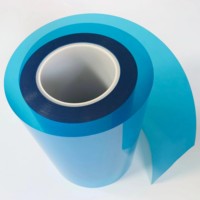 Film plastique PET bleu monocouche, facile à coller, protection douce, diffuseur, mousse, polarisant, brillant, transparent