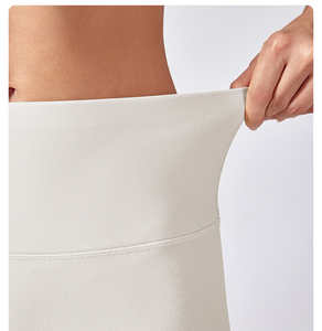 Femmes taille haute doublé polaire Yoga pas de ligne d'embarras course serrée <span class=keywords><strong>nu</strong></span> Pilates Fitness solide taille élastique Yoga Legging - Product Image 3
