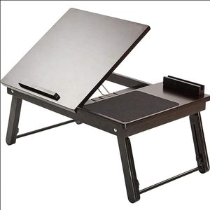 Đen Có Thể Gập Lại Máy Tính Xách Tay Bàn Gấp Máy Tính Xách Tay Bảng Máy Tính Bàn Máy Tính Xách Tay Chủ Đứng Giường Bảng Với Nhúng Chuột Pad - Product Image 2