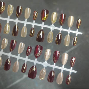 XS/S/M 30 Uds puntas <span class=keywords><strong>de</strong></span> <span class=keywords><strong>uñas</strong></span> <span class=keywords><strong>de</strong></span> ojo <span class=keywords><strong>de</strong></span> gato <span class=keywords><strong>de</strong></span> vidrio mezcla <span class=keywords><strong>de</strong></span> <span class=keywords><strong>dos</strong></span> <span class=keywords><strong>colores</strong></span> cubierta completa forma <span class=keywords><strong>de</strong></span> almendra corta puntas <span class=keywords><strong>de</strong></span> <span class=keywords><strong>uñas</strong></span> artificiales Rojas prensa en las <span class=keywords><strong>uñas</strong></span> - Product Image 4