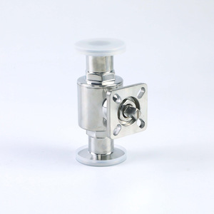 Vanne à boisseau sphérique à déconnexion rapide Kingston Sanitary en acier inoxydable 304 avec raccord à collier et support pour l'industrie alimentaire - Product Image 1