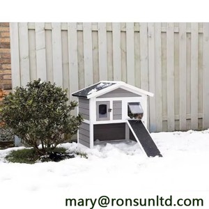 <strong>Garden</strong> <strong>Cat</strong> Shelter Outdoor with <strong>Run</strong>, Large Solid Wood <strong>Cat</strong> House with Escape Door, Waterproof Heavy Duty Feral <strong>Cat</strong> Kennel - Product Image 6