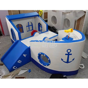 Moetry Bateau Pirate Blanc Aire de Jeux à Balles Douces Aire de Jeux Intérieure Personnalisable Écologique Équipement de Jeux pour Bébé pour la Maternelle - Product Image 3