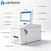 Terminal de service portable d'intérieur Lehua 10,1 pouces avec reconnaissance faciale, lecteur de codes-barres, lecteur de cartes, multi-OS, kiosque de paiement haute résolution