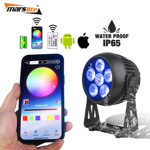 IP65 6*20W uplights pin không dây Wifi App mệnh ánh sáng đơn sắc 15h Wedding party DJ Đèn sân khấu mệnh có thể - Product Image 3