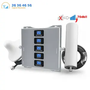 2g 3g 4g Band Booster Amplifier Kit Five Band Phone Signal Repeater 800/900/1800/2100/2600 Frequency Available