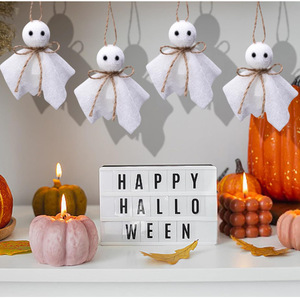 Adornos colgantes de fantasmas de Halloween, juego de 16 piezas de 3 pulgadas, decoración interior para decoraciones de fiestas de Halloween - Product Image 1