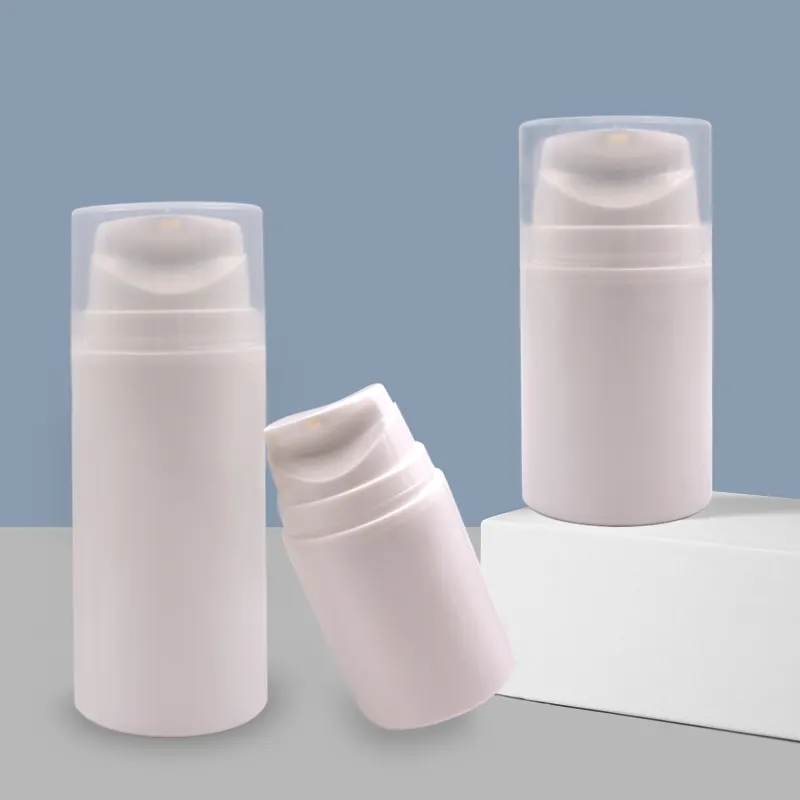 غسول مفرغ الهواء من البلاستيك الأبيض المستدير من PP بدون هواء 30 من من من من من من من من من من من من من من من من نوع 50 من من من نوع PP