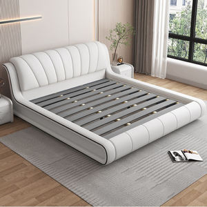 Elegante <span class=keywords><strong>letto</strong></span> in pelle <span class=keywords><strong>con</strong></span> testiera a forma di onda ideale per camere da <span class=keywords><strong>letto</strong></span> e alberghi moderni - Product Image 6