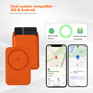 Portefeuille en cuir PU magnétique anti-perte intelligent pour MagSafe Find My <span class=keywords><strong>AirTag</strong></span> avec suivi GPS pour <span class=keywords><strong>iPhone</strong></span> pour <span class=keywords><strong>AirTag</strong></span> - Product Image 3