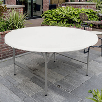 Mobilier Moderne Blanc Pliant Rond en Plastique Tables et Chaises pour Banquet, Mariage, Événement, Hôtels, Hôpitaux, Entrée et Chambre