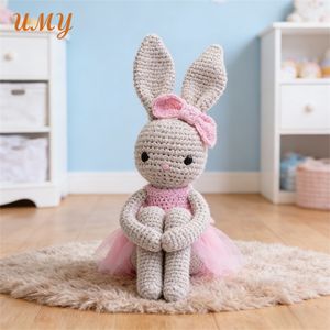 Giocattolo Coniglietta <span class=keywords><strong>Ballerina</strong></span> all'Uncinetto in Cotone Lavorato a Maglia, Bambola Coniglio <span class=keywords><strong>Bianca</strong></span> Carina Fatta a Mano con Tutù, Amigurumi per Bambini - Product Image 2