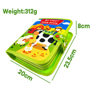 OEM ODM <span class=keywords><strong>Prix</strong></span> d'usine Jouets Montessori pour tout-petits Livre silencieux en feutre Mon premier livre de ferme Livre occupé en 3D pour les enfants - Product Image 2
