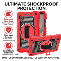 Étui antichoc robuste pour tablette Samsung Galaxy Tab A9 8,7 pouces avec protection triple couche, support rotatif et bandoulière