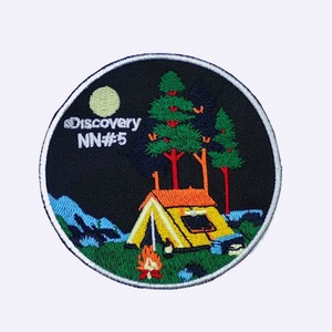 Custom Sunset Nature Heat <b>Press</b> LOGO Badges Camping Embroidered Patch Sew <b>Iron</b> on Clothing Patches Custom Embroidery Patch - Product Image 2